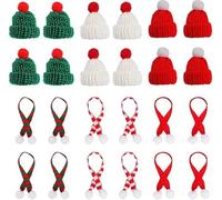 Xuzhouzhou Lot de 24 mini chapeaux tricotés pour loisirs créatifs, décorations de sapin de Noël