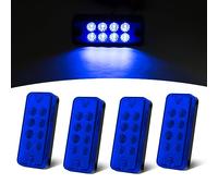 Xuzimaoyi Feux de position latéraux 4pcs Red 8LED Clearance Parking Lamps Universial for Auto Car Bus Truck Lorry Trailer (bleu)
