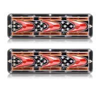 Xuzimaoyi Feux Remorque, Remorque Voiture LED Feu arrière de remorque Rectangulaire Clignotant Frein Inverse Feu arrière LED pour remorque de camion 24V 2pcs (LED131) (C-pattern)