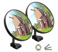 Xuzimaoyi Miroir Convexe, Miroir Rond pour Camion à Angle Large pour Camions 360° Réglable Montage Universel Miroir de Remplacement pour Camion (2)