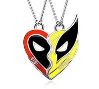 XUZOPIM 1 Paire Dead Figurine Modèle De Masque Accessories, Deadpool Wolverine Dead Et Wolve Collier, Collier Deadpool Wolverine, Masque Pendentif Accessoires Pour Hommes Femmes