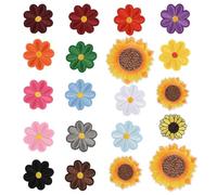 XUZOPIM 36 Pièces Ecusson Thermocollant Mini Écusson Brodé Thermocollant Fleur Patchs Pour Vêtements De Couture Patchs Thermocollants Enfants Adultes Pour Gilets, Veste, T-Shirt, Jeans