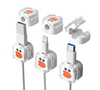 XUZOPIM 6 Pack Clips De Gestion De Câbles Magnétiques Magnetic Cable Clips Charging Cable Magnetic Cable Organizer Storage Holder Attache Cable Adhesif Table Nuit Câbles De Chargement (Blanc)