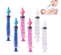 XUZOPIM 6 Pcs Seringue Nasale Bebe, Nasale Bebe, Mouche-Bébé, Portable Irrigateur Nasal 10Ml, Irrigation Nasale, Avec Embout D'Aspiration Nasale En Silicone Nettoyable Réutilisable
