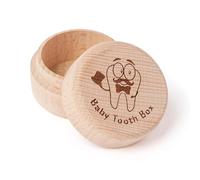 XUZOPIM Boîte De Fée Des Dents Sculptée En Bois Boîte À Dents Pour Dents Perdues Pour Enfants Souvenir De Boîte À Mettre Sous L'Oreiller Souvenir Pour Garçons Filles Anniversaire Baby Shower