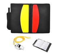 XUZOPIM Carton Arbitre Set Sports Cartes Arbitre Football Avec Carnet D'Arbitre 1 Métal Sifflet Arbitre Carton Rouge Et Jaune Crayon Carton Arbitre Kit Pour Football Basketball Scolaires Sports Jeu