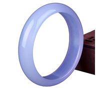 XUZWMAGZJ Bracelet pour Femme, Womens Jade Bangles, Natural Quartzite Light Blue Jadeite Jade Round Bangle Bracelet, Jewelry Fashion Accessories Man Woman, 56-62mm,56-58mm,(60)