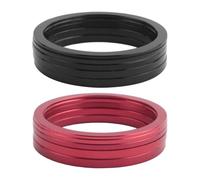 Xuzxinze 10 PièCes VéLo 7 8 9 10 11 Vitesses Cassette Volant Moyeu Entretoises 1Mm 1.5Mm 2Mm 2.5Mm 3Mm Manivelle Rondelle (Noir, Rouge)