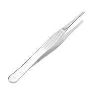 Xuzxinze Acier inoxydable Pince a epiler Pointe Rond Droite 5.5-Inch | Épilation précise et confortable, pointe ronde, acier inoxydable, 14 cm, argenté