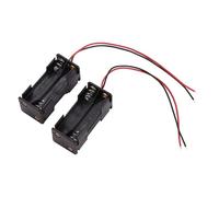 Xuzxinze Boitier Batterie 4X AAA 2 Fils Connexion Noir Cable 15 cm Projets | Deux boitiers noirs, ensemble pratique 2 pcs, chacun prend 4 x AAA, cables 15 cm et connecteurs inclus pour montages simples