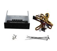 Xuzxinze Module d'alimentation 6 Voies pour HDD SATA 2,5/3,5 - Bureau PC | Six sorties indépendantes avec voyants câbles fournis longueur 60 cm 2 entrées SATA et connecteur 4P fiable idéal pour PC
