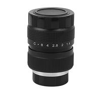 Xuzxinze Objectif Monture C 25mm F1.4 Iris Manuel et Focus Infini Caméra | Construction robuste: corps métal avec lentille en plastique monture C compatible CCTV, iris manuel et mise au point fluide.