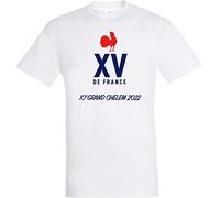 XV de France T-Shirt de Rugby - Collection Officielle FFR - Equipe de France - Taille Homme XXL, Blanc