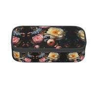 XVBCDFG Belle trousse à crayons avec 4 motifs de fleurs - Trousse à crayons - Grande capacité - Parfait pour le travail et les voyages, Comme indiqué sur la photo, Taille unique, Trousse à crayons
