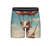 XVBCDFG Boxer pour homme Motif cochon d'Inde Motif montgolfière Taille XXL, multicolore, XXL