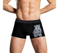 XVBCDFG Caleçon boxer imprimé hippopotame gris pour homme, Comme indiqué sur la photo, M