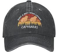 XVBCDFG Capybara Hat Hat Just A Boy Who Loves Capybaras Cap for Men Baseball Hats Chapeau réglable