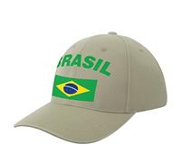 XVBCDFG Casquette de baseball réglable avec imprimé drapeau du Brésil pour homme et femme, Style beige, taille unique