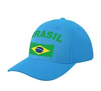 XVBCDFG Casquette de baseball réglable avec imprimé drapeau du Brésil pour homme et femme, Style bleu, taille unique