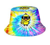 XVBCDFG Chapeau bob drôle de canard chapeau de pêcheur chapeau de plage voyage chapeau de soleil chapeau d'extérieur casquette pour homme femme unisexe, Canard Tie Dye, taille unique