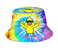 XVBCDFG Chapeau bob drôle de canard chapeau de pêcheur chapeau de plage voyage chapeau de soleil chapeau d'extérieur casquette pour homme femme unisexe, Canard amusant et fort, taille unique