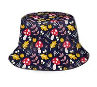 XVBCDFG Chapeau bob tendance en forme de champignon - Unisexe - Rouge, Champignon d'automne 0114, taille unique