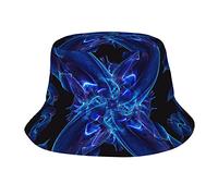 XVBCDFG Chapeau bob unisexe pour l'été, les voyages, la plage, le soleil, le pêcheur à large bord, Trippy Fleur bleue (2), taille unique