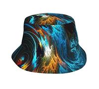XVBCDFG Chapeau bob unisexe pour l'été, les voyages, la plage, le soleil, le pêcheur à large bord, Trippy Tie-dye Bleu, taille unique