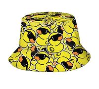 XVBCDFG Chapeau seau en forme de canard de dessin animé pour femmes et hommes, casquette de pêcheur d'été, chapeau de plage, chapeau de soleil pliable tendance pour adultes et adolescents, Canard de