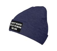 XVBCDFG Don't Hate Me It Turns Me On Knit Beanie Chapeaux Hommes Femmes Noir Hiver Chapeaux Skull Casquettes Chaud Classique Slouchy, bleu marine, Taille unique