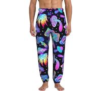 XVBCDFG Pantalon de jogging cool pour homme avec cordon de serrage Motif champignons psychédéliques, multicolore, 31-35