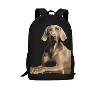XVBCDFG Sac à dos d'école pour garçons et filles avec imprimé teckel, Chien Braque de Weimar, taille unique