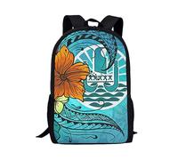 XVBCDFG Sac à dos léger avec motif panda rouge mignon pour adolescents, garçons et filles, sac à dos d'école, sacs à dos cartables, sacs à dos, Hibiscus polynésien de Tahiti, taille unique