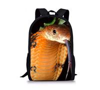 XVBCDFG Sac à dos mignon imprimé animal marmotte pour adolescents garçons double poche latérale sac à dos d'école, Serpent, taille unique