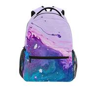 XVBCDFG Sac à Dos pour Enfants, Cartable Abstrait Violet Bleu Marbre Grande Capacité Étudiants Cartable Sac à Dos Sac à Dos pour Garçons Filles Adultes Adolescent