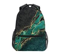 XVBCDFG Sac à Dos pour Enfants, Cartable Malachite Vert Marbre Grande Capacité Étudiants Cartable Sac à Dos Sac à Dos pour Garçons Filles Adultes Adolescent
