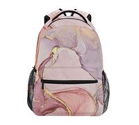 XVBCDFG Sac à Dos pour Enfants, Cartable Rose Marbre Abstrait Grande Capacité Étudiants Sac à Dos Sac à Dos pour Garçons Filles Adultes Adolescent