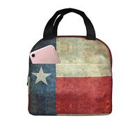 XVBCDFG Texas State Flag Print Lunch Bags for Men Women Lunch Box Boxes Réutilisable Isotherme Petit sac à lunch Bento Lunch Box Womens Mens Lunchbox for Wor