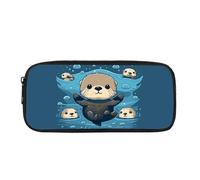 XVBCDFG Trousse à crayons Kawaii Axolotl avec motif fleurs de cerisier pour filles de 6 à 8 à 10 ans, pour adultes, adolescentes, filles, trousse de rangement pour l'école, le bureau, l'entraînement,