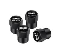 XVBFSC 4 Pieces Bouchon de Valve Voiture pour Dacia Sandero III Stepway 2020-2022, Valve Pneu Voiture Couvre-Valve Capuchon de Valve Protection Accessoire,Bla-CK-A