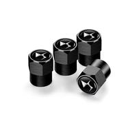 XVBFSC 4 Pieces Bouchon de Valve Voiture pour DS 3 Crossback DS7 DS4 DS3 DS Spirit, Valve Pneu Voiture Couvre-Valve Capuchon de Valve Protection Accessoire,Bla-CK