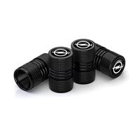 XVBFSC 4 Pieces Bouchon de Valve Voiture pour Opel Corsa F GS Line, Valve Pneu Voiture Couvre-Valve Capuchon de Valve Protection Accessoire,Bla-CK