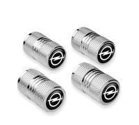 XVBFSC 4 Pieces Bouchon de Valve Voiture pour Opel Corsa F GS Line, Valve Pneu Voiture Couvre-Valve Capuchon de Valve Protection Accessoire,Silver
