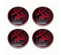 XVBFSC 4 Pièces Cache Moyeux pour Alfa Romeo Giulia Stelvio Giulietta 159 147 156 166 GT Tonale 60mm, Capuchon Enjoliveur Centre Roue Centre de Jante Capuchons Badge Logo Accessoires,C