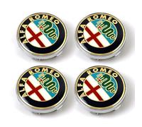 XVBFSC 4 Pièces Cache Moyeux pour Alfa Romeo Giulia Stelvio Giulietta 159 147 156 166 GT Tonale 60mm, Capuchon Enjoliveur Centre Roue Centre de Jante Capuchons Badge Logo Accessoires,A