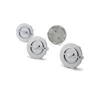 XVBFSC 4 Pièces Cache Moyeux pour Opel Mokka 2020-2023, Capuchon Enjoliveur Centre Roue Centre de Jante Capuchons Badge Logo Accessoires,Silver-58mm