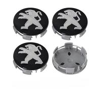 XVBFSC 4 Pièces Cache Moyeux pour Peugeot 208 2015-2019 60mm, Capuchon Enjoliveur Centre Roue Centre de Jante Capuchons Badge Logo Accessoires,D