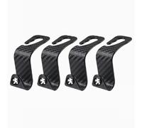 XVBFSC 4 Pièces Crochet pour Siège Auto pour Peugeot Expert 3 (III) V I 2016-2024, Crochets de Rangement pour Voiture Accessoires D'intérieur,Carbon Fiber