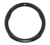 XVBFSC Housse de Volant pour Citroen Jumpy II 2012-2015, Antidérapant Respirable et Ajustable Protection de Volant 4 Saisons Confortable,Bla-CK-O-Shaped