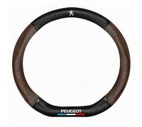 XVBFSC Housse de Volant pour Peugeot Expert 3 (III) V I 2016-2024, Antidérapant Respirable et Ajustable Protection de Volant 4 Saisons Confortable,Brown-Type D